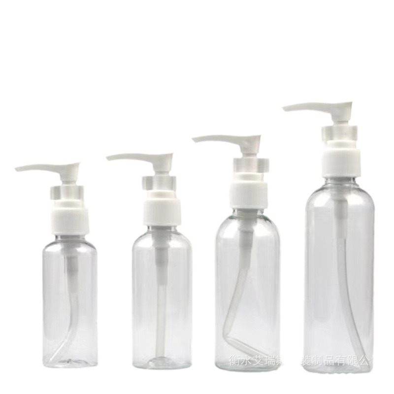 En stock 50/60/80/100/120ml prensa clip bomba botella de plástico duckbill loción cosméticos sub-embalaje