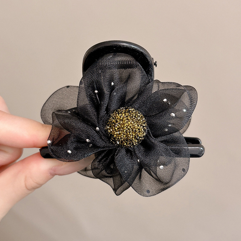 Clip de agarre esmerilado acrílico femenino nuevo estilo pequeño femenino de alta calidad medio atado clip de tiburón parte posterior de la cabeza clip para el cabello tocado