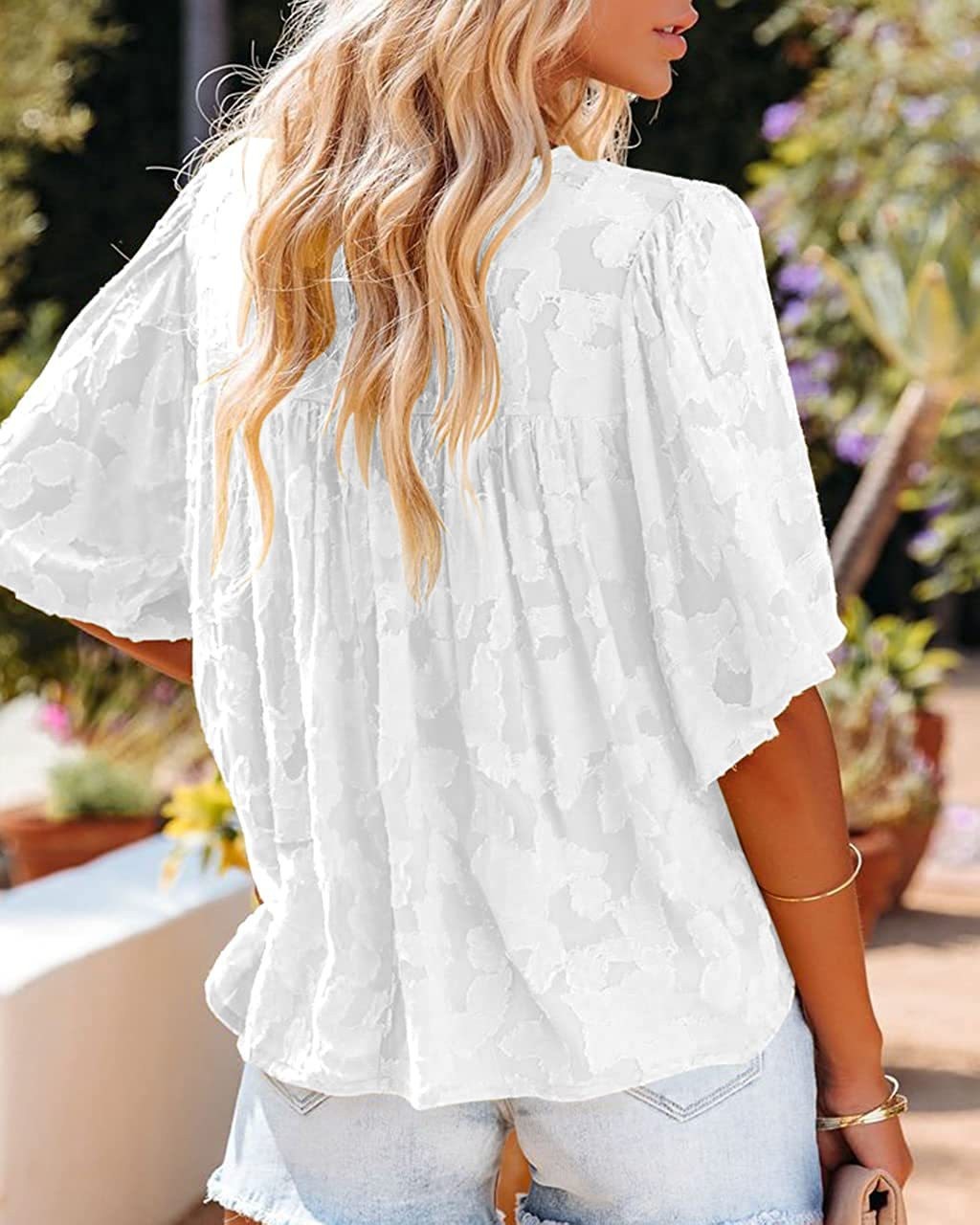 178g Weight Short Sleeve Sleeve Length Pullovers Placket Type Flounce Sleeve Sleeve Type Polyester Fabric Type Women's New Jets Chiffon Lotus Leaf Sleeve T -shirt