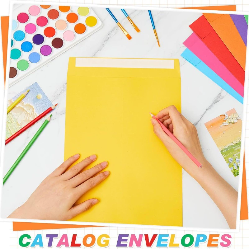Amazon 9*12 Color Mail Envelope Chinese Large Self-adhesive Document Envelope Bag Malani Envelope Customized