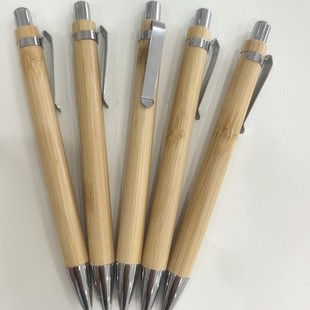 Creative and Environmentally Friendly Bamboo Pen, Simple Bamboo Wood, New Touch Screen Press Ballpoint Pen, Ready for Labeling