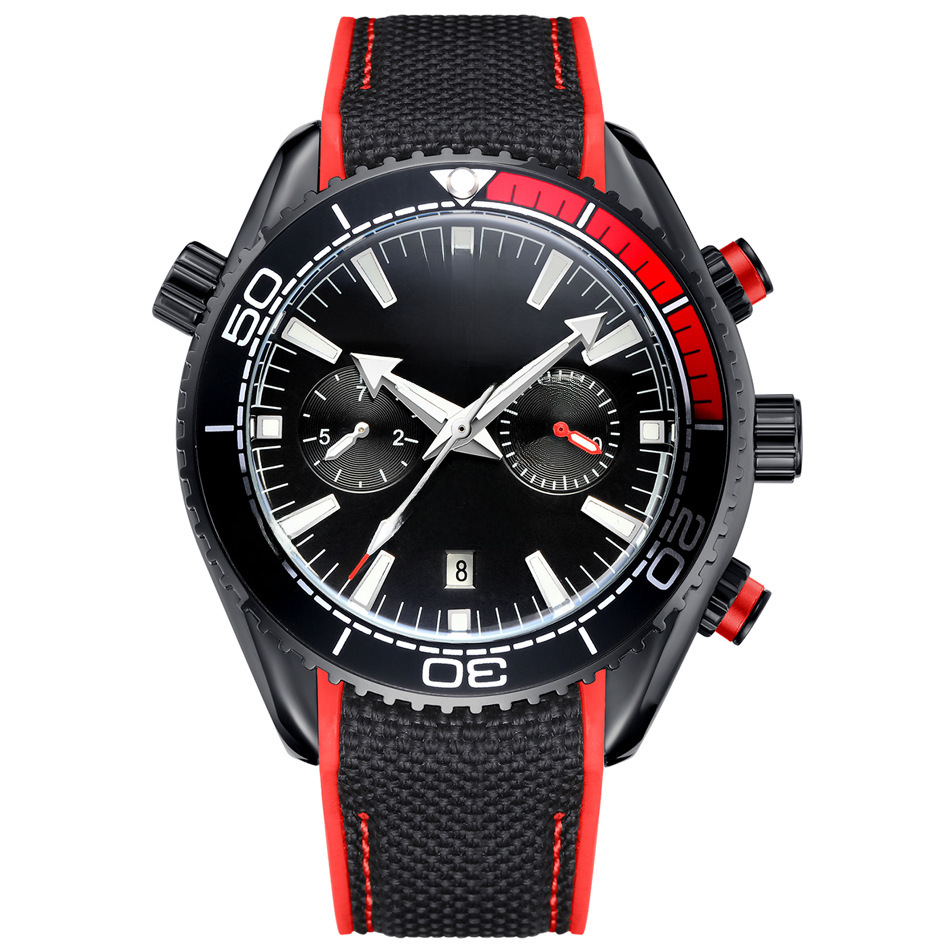 Montre automatique mécanique lumineuse en toile et caoutchouc pour homme, multifonctionnelle, montre automatique_voghion.com