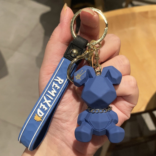 Cut-out resin little rabbit keychain for women, exquisite backpack pendant, creative car keychain, cute cartoon ornament