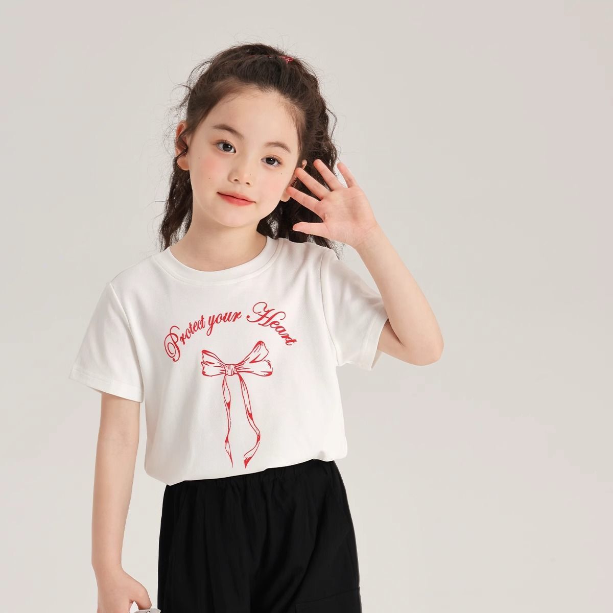 童装女童短袖t恤夏装2025新款儿童夏款中大童女孩百搭上衣夏季潮t
