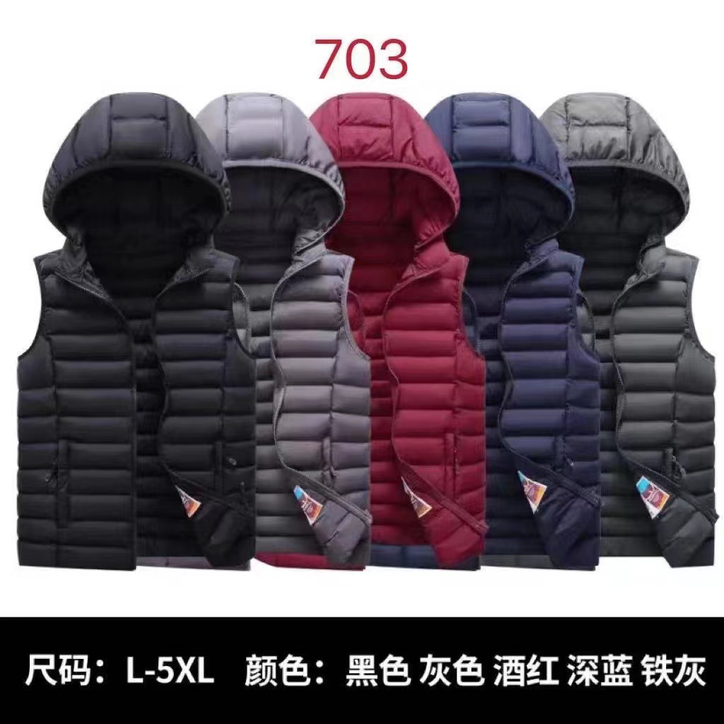 Transfronterizo más tamaño costilla Chaleco de algodón Chaleco de los hombres de otoño e invierno engrosada chaleco caliente sin mangas chaleco comercio exterior