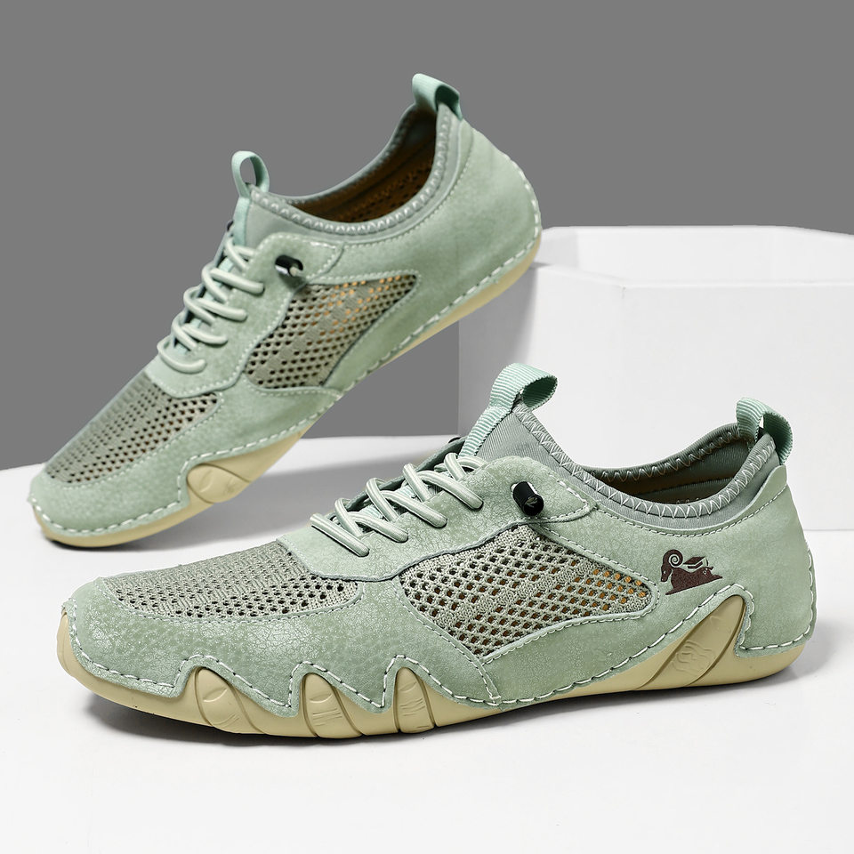 Giày thể thao unisex cỡ lớn thoáng khí lưới mùa hè, đế bằng — Z8808 kaki, Z8808 màu hồng, Z8808 màu nâu, Z8808 màu xám