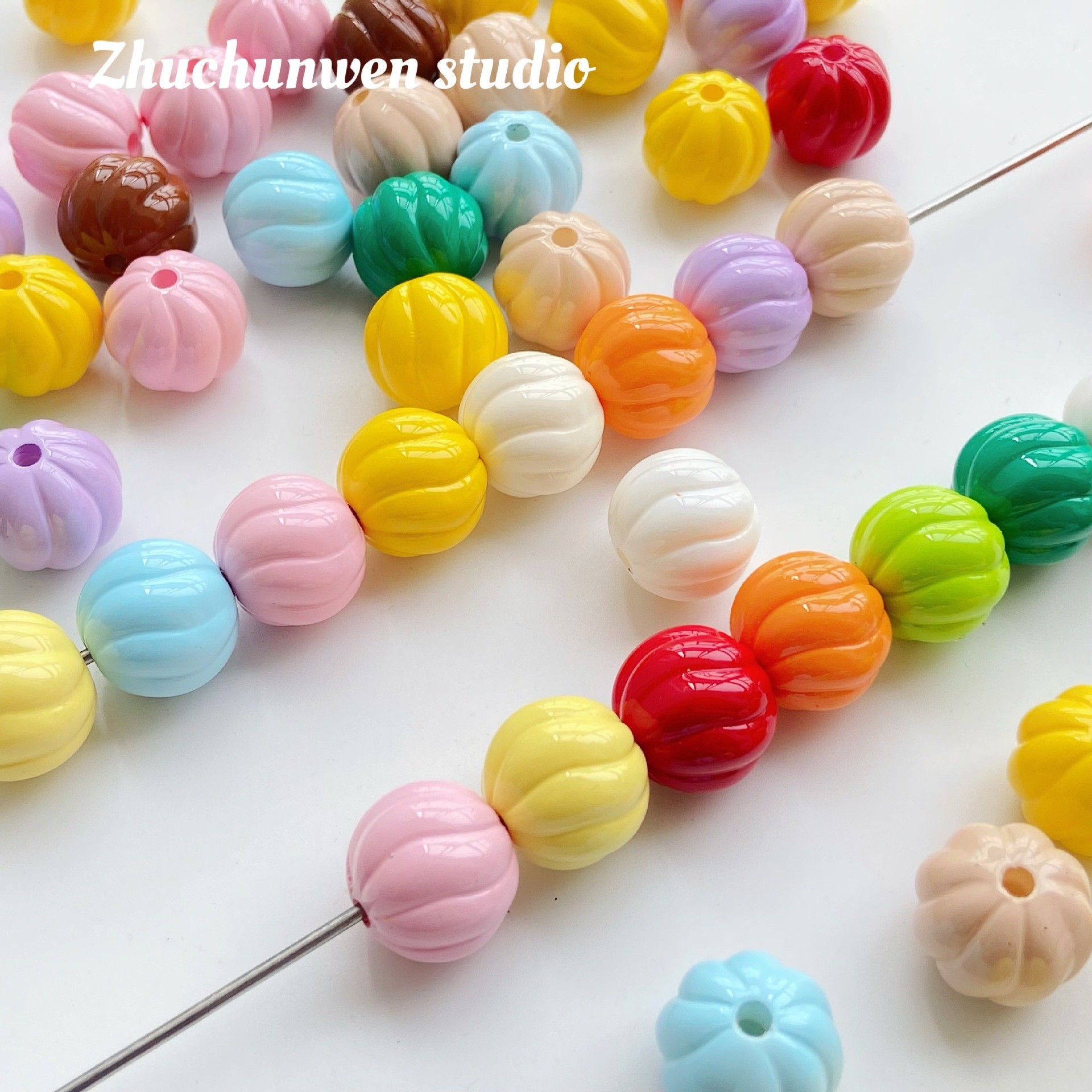 Coloridos cuentas de alta saturación serie de cuerdas de teléfono móvil DIY joyas de cadena en joyas hechas a mano accesorios de cuentas sueltas