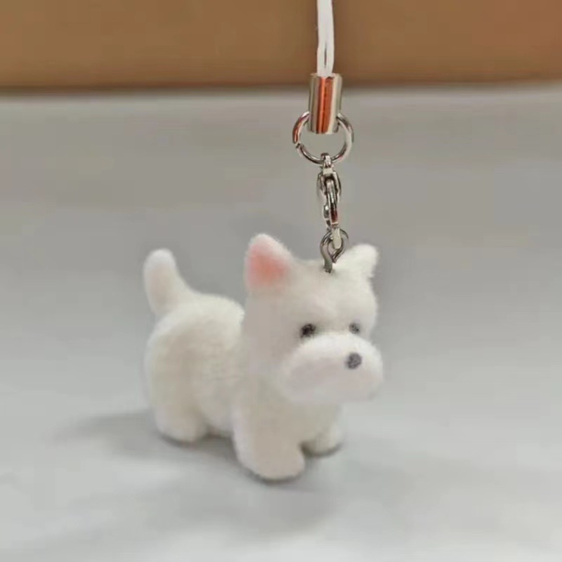 핑크 귀 강아지 펜던트