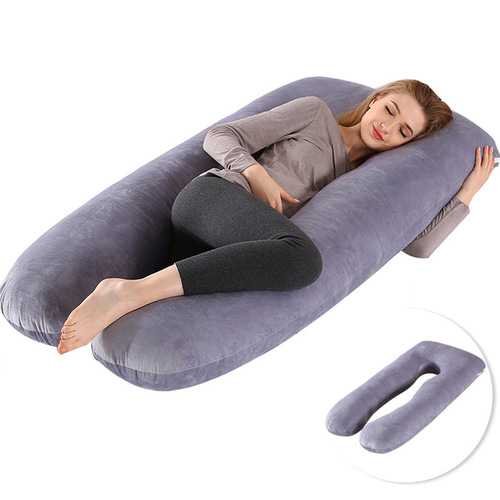 U-shaped pregnant woman's waist pillow core side sleep pillow, detachable and washable nursing pillow