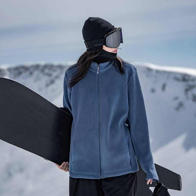 Outdoor Fleece Jacket for Women, Polar Fleece Ski Warm Inner Jacket, Same Style for Men and Women, Fleece-Lined and Thickeneded Jacket Liner