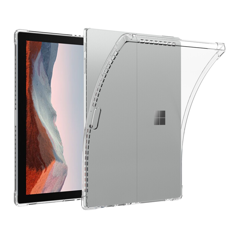 Suitable for Microsoft Surface Pro 4/5/6/7/7+ Protective Case 12.3 Airbag Anti-Fall Transparent Tpu Soft Case