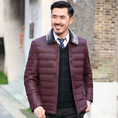 棉衣男中年冬季翻领加厚保暖短款男士棉服中老年棉袄爸爸冬装外套