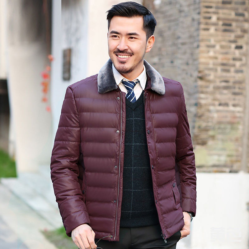 棉衣男中年冬季翻领加厚保暖短款男士棉服中老年棉袄爸爸冬装外套