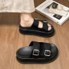 Summer advanced slippers, beach footwear, slide platform, 2024 years, suitable for import, high-quality style