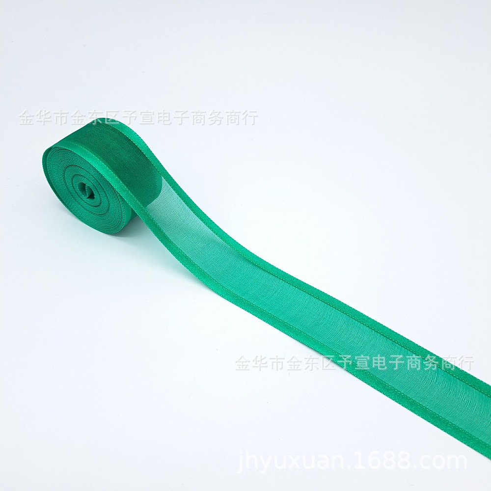 100 código 25mm borde ancho gasa de nieve cinturón gasa DIY hecho a mano al por mayor flores cinta Correa Accesorios