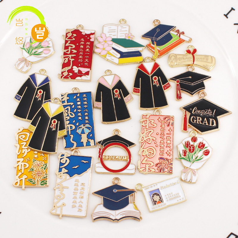 Scholar's Hat Clothing Plate Guofeng Idioms DIY Homemade Jewelry Accessories Earrings Pendant Homemade Pendant Material Alloy Scholar's Hat Clothing Plate Guofeng Idioms DIY Homemade Jewelry Accessories Earrings Pendant Homemade Pendant Material Alloy
