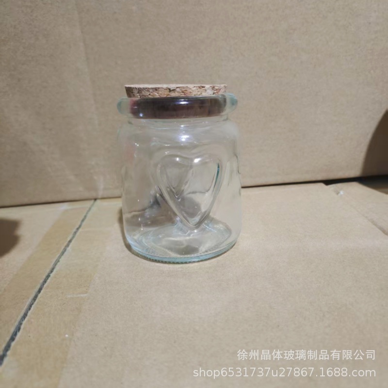 卸売り100mlガラス布丁瓶厚手牛乳カップ耐高温ヨーグルト瓶木栓ガラス瓶許瓶瓶