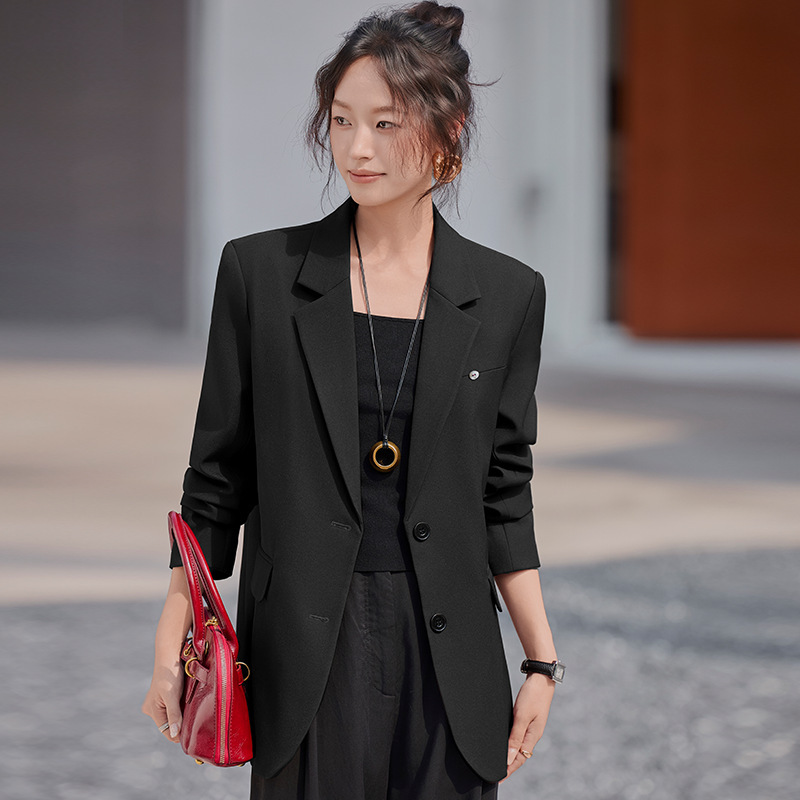 安可拉红西装外套女春秋2025新款职业气质高级上衣休闲小个子西服|undefined