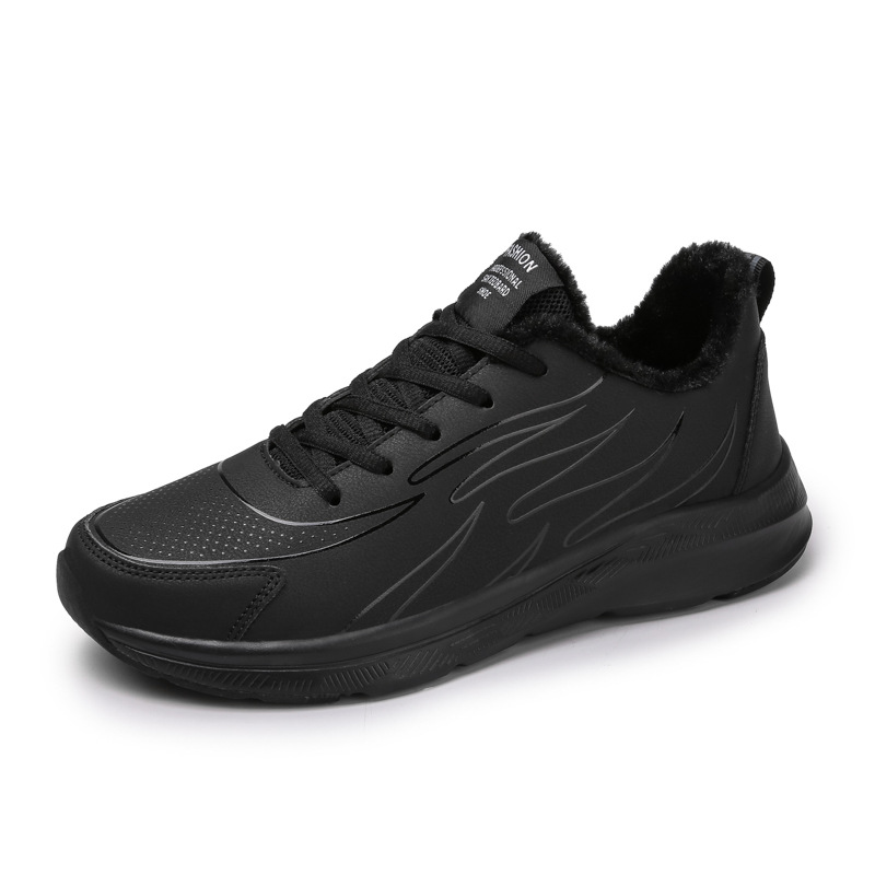 Zapatos masculinos de otoño e invierno, zapatos de cuero, zapatos deportivos, zapatos de correr, zapatos de moda masculina, zapatos de ocio y zapatos de terciopelo, zapatos turísticos