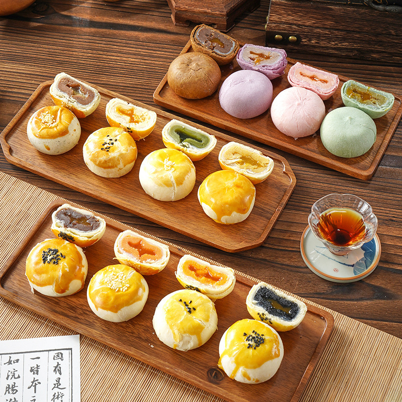 流心ショートニング卵黄ショートニング卸売り流心月餅伝統菓子レジャー食品中国式メーカー中秋節贈答品共同購入|undefined