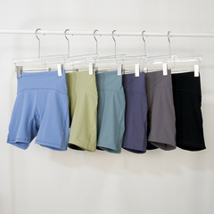 新款女士高腰收腹短褲瑜伽運動透氣4分褲提臀緊身外穿健身褲