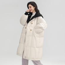 2023年新款冬棉服女中长款宽松加厚设计感棉衣棉袄潮流韩版外套