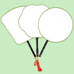 Children's DIY painting fan night market stall toy kindergarten coloring painting round fan painting