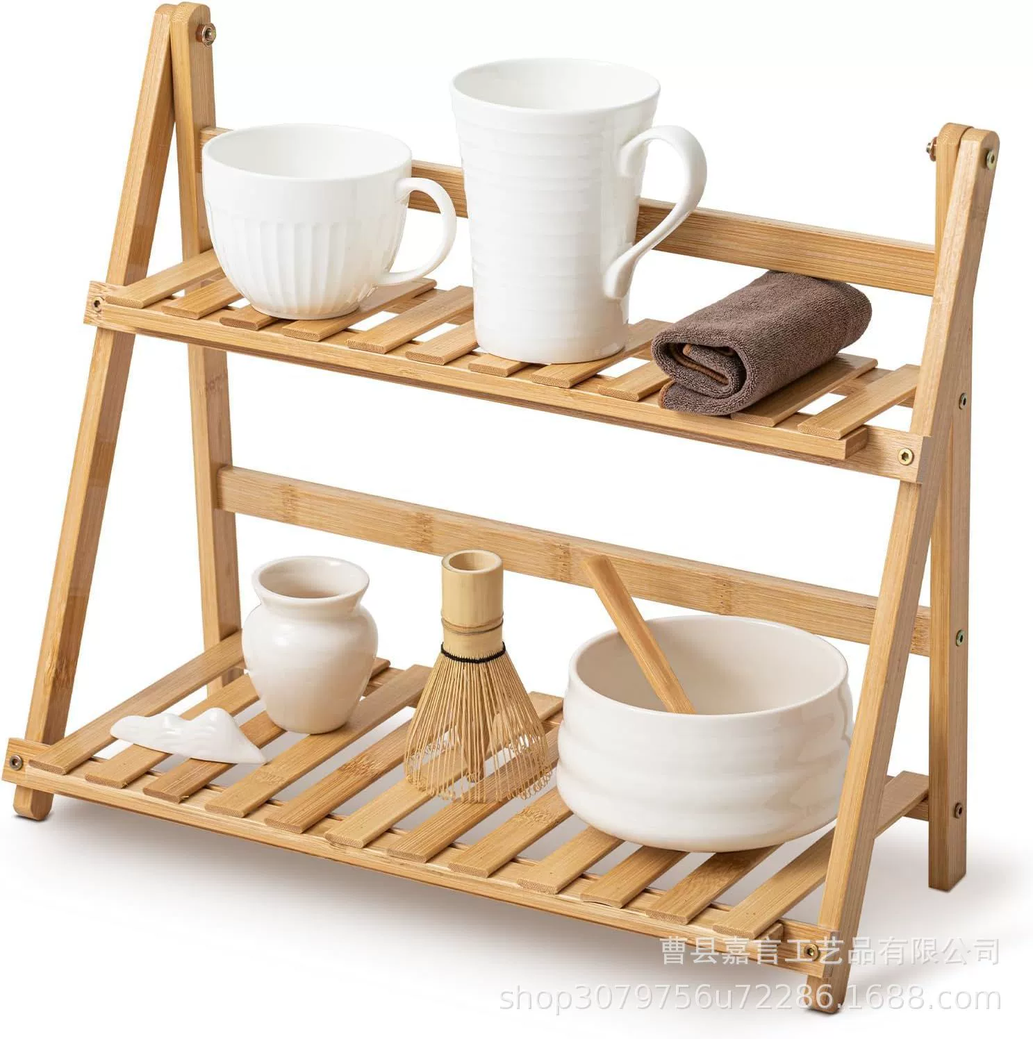 Storage Rack Solid Wood Multi-tier Two-tier Desktop from Yomiego