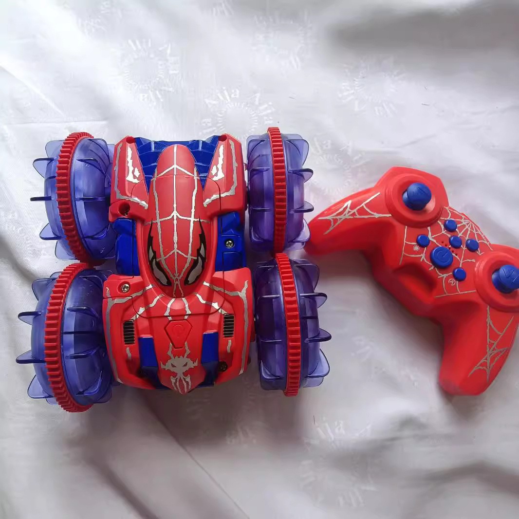 Coche teledirigido transfronterizo de doble modo (acuático y terrestre) Amazon 2.4G con luces, rotación de 360 grados, coche eléctrico de doble modo para niños