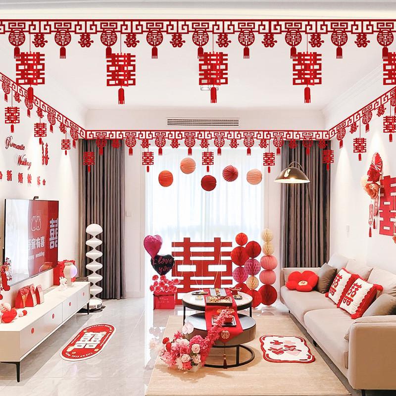 Set de decoración de bodas decoración de la sala de estar techo de flores de estilo alto dormitorio colgante set