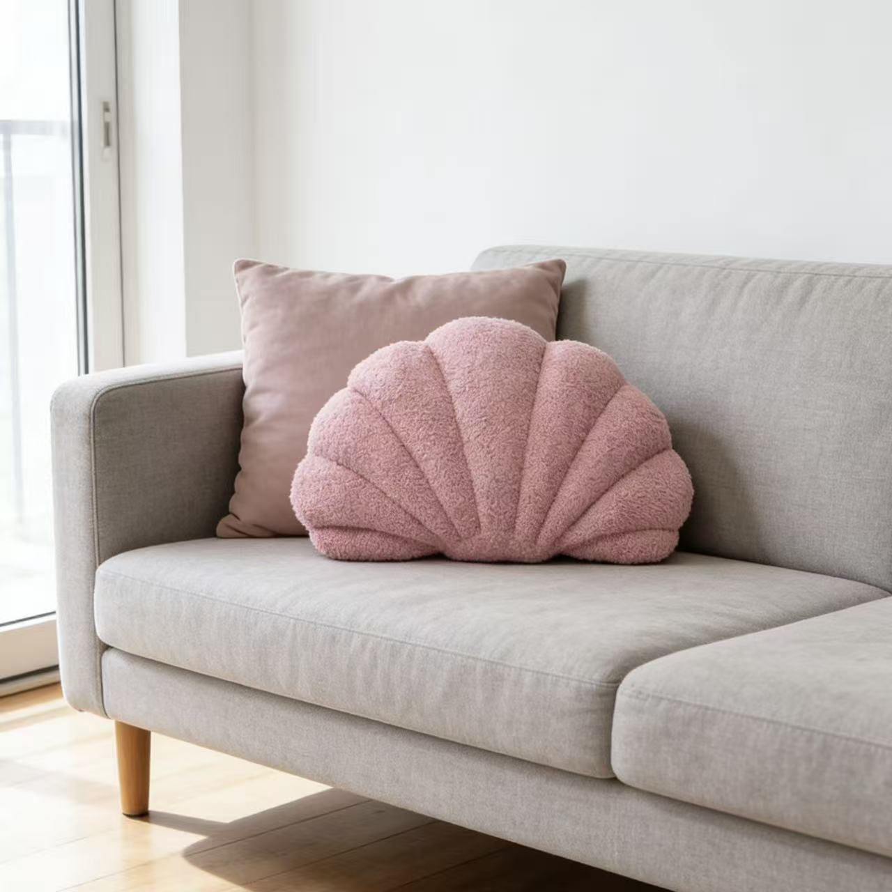 Zhang Yixing's Same Style Plush Shell-Shaped Pillow for Home Aquarium Decoration, Sofa Office Marine Animal Pillow