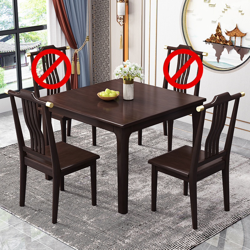 Mesa de comedor de madera maciza cuadrada pequeño apartamento casa pequeña mesa cuadrada moderna mesa de madera de ocio chino sala de alquiler pequeña mesa de té