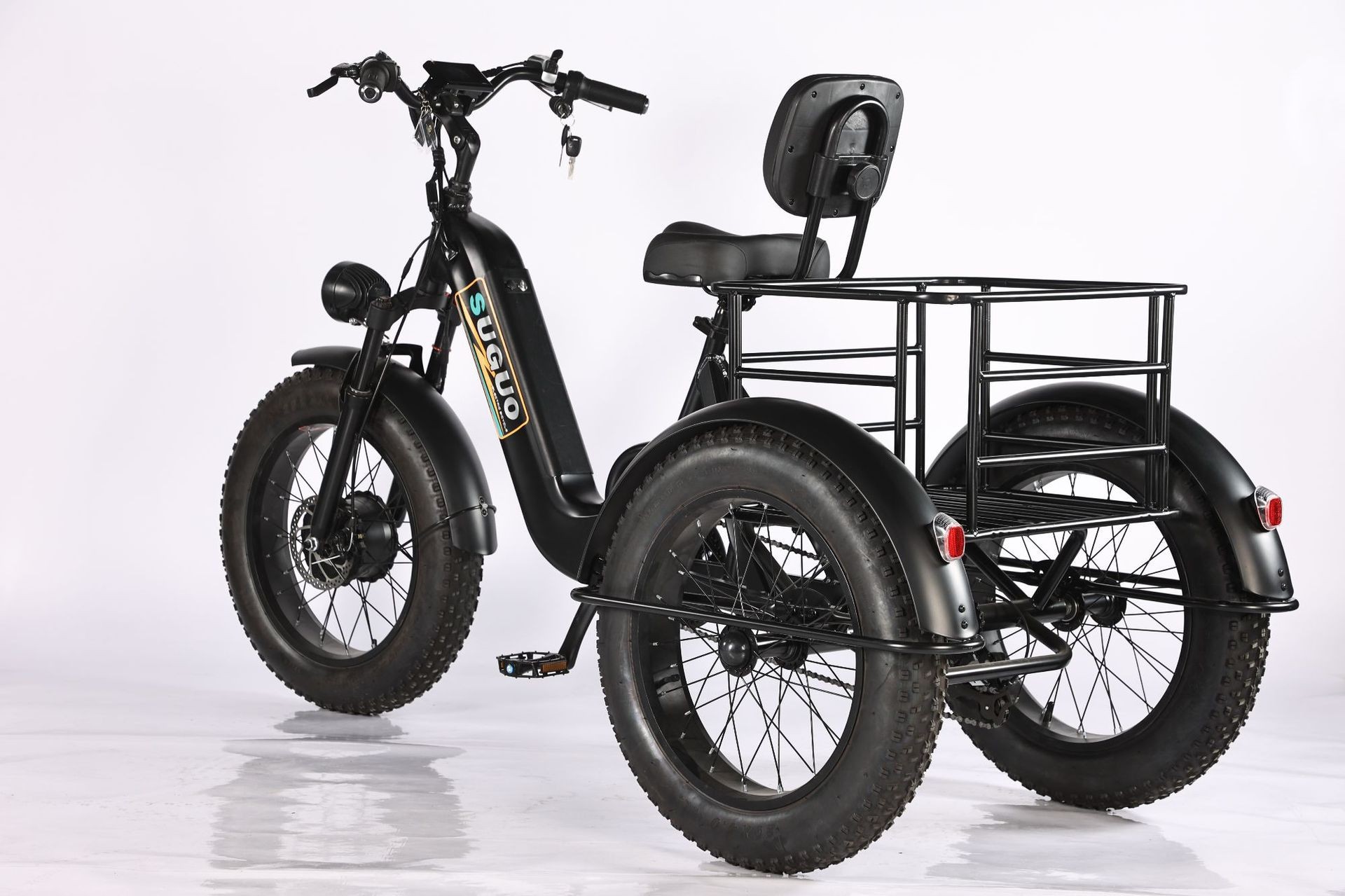 20-inch Fat Tire Snow Electric Tricycle Bicycle Lithium Battery