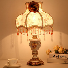 欧式宫廷台灯 古典美式高端简约复古北欧结婚房间暖光卧室床头灯