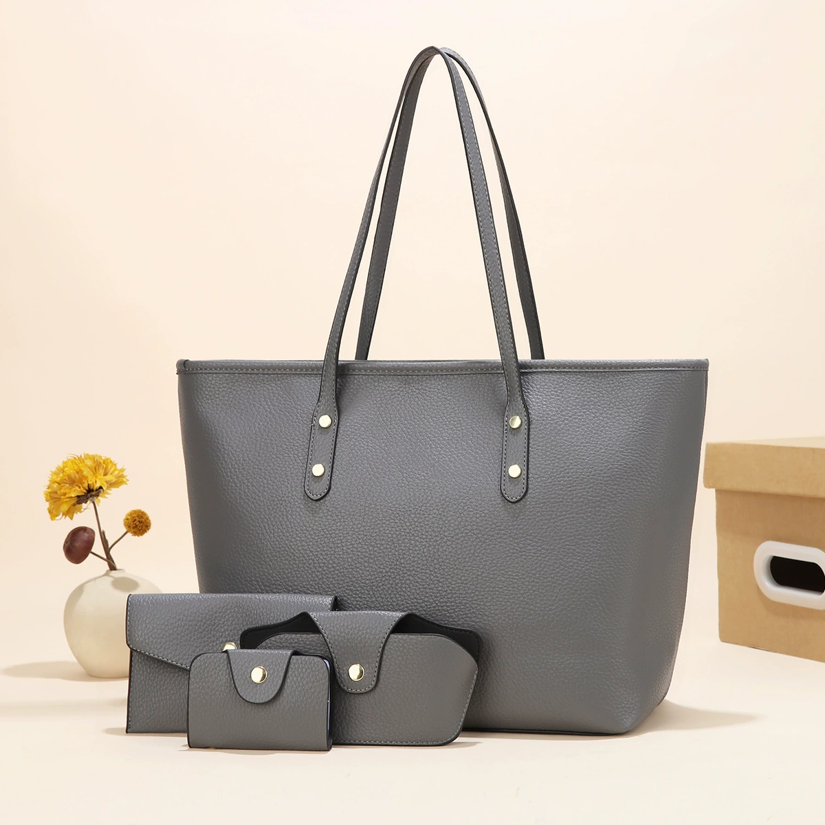 (Cross-border trading), set, capacious one-shoulder bag, 4 piece set, high-end
