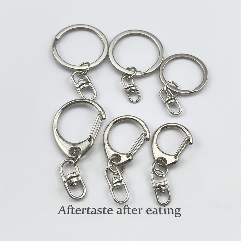 Key Ring Buckle Figure-Eight Flat Ring Lobster Clasp Key Ring Large D-Shaped Doll Toy Connector Keychain C-Shaped