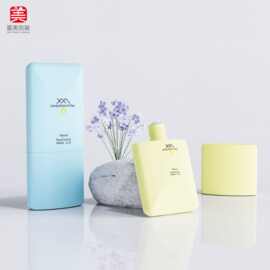 现货可小批量起订防晒尖嘴瓶白色磨砂塑料双层盖护肤品旅行分装瓶