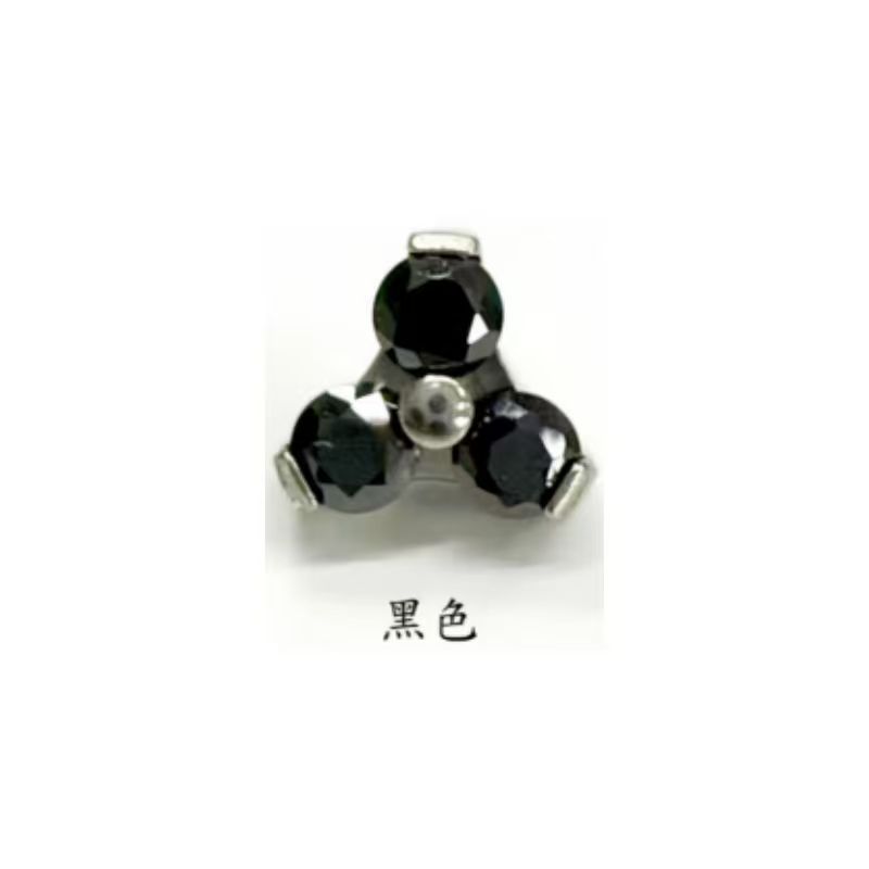F136 Titanium Alloy Clover Zircon Earrings G23 Titanium New Multi-Color Ear Hole Maintenance Earrings Jewelry Head detail image 17