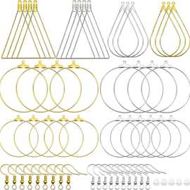 280pc 三角形 椭圆 圆形衣架耳钩耳塞 DIY耳饰配件 耳环耳坠制作