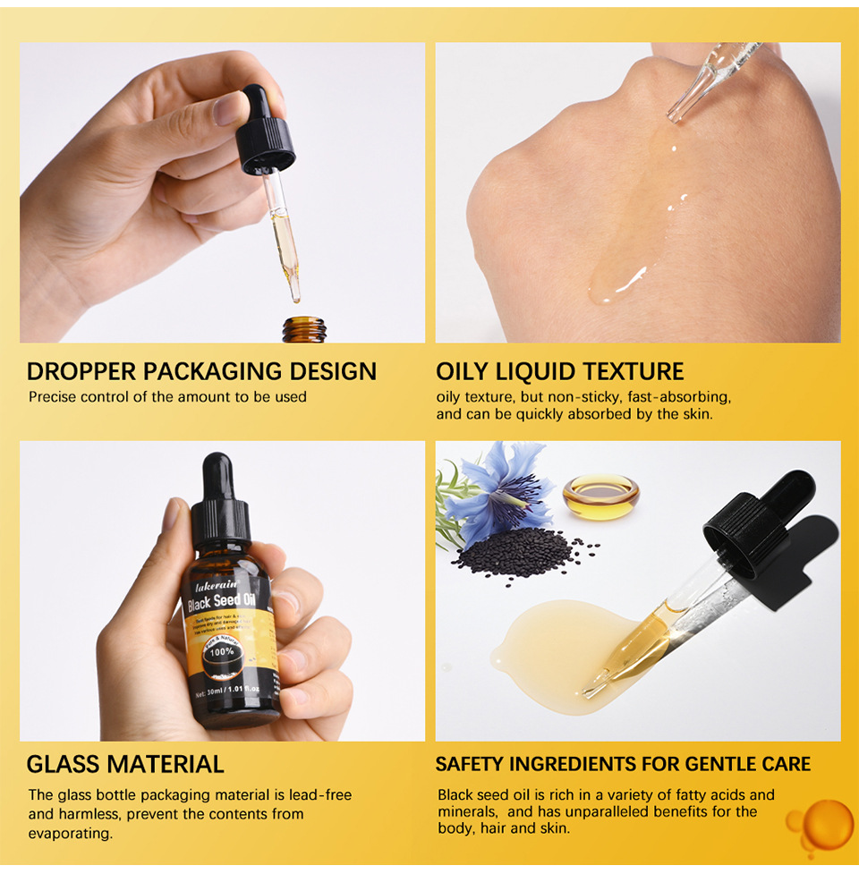 Cross-border new product lakerain Black Seed Oil Eyelash and Eyebrow Liquid undefined