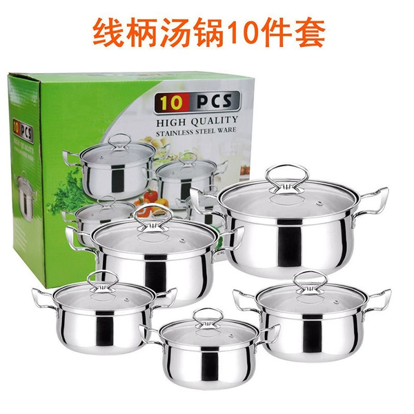Set stainless steel, 10 pieces