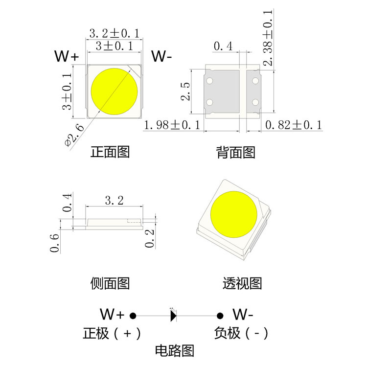 0.5W�й���3030��Ƭled����4000Kȥ�������ָ���۵�3030̫������