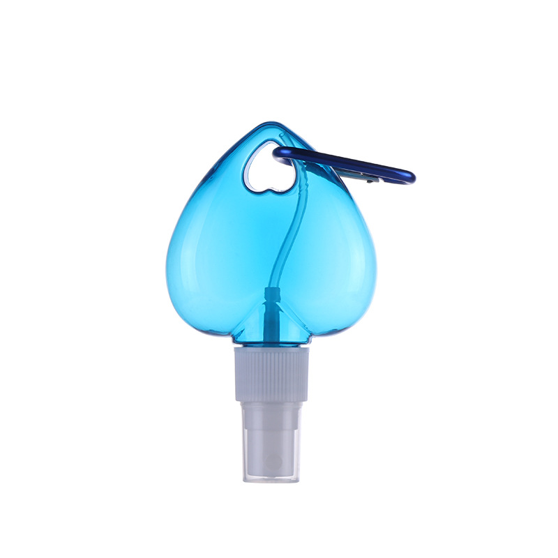 Industria de plástico de tres vías color mosquetón desinfectante de manos botella de plástico flip gancho botella desinfectante desechable botella de spray