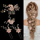 Amazon cross-border for a group of 4 color flower bride wedding combination suit headdress hair accessories batch