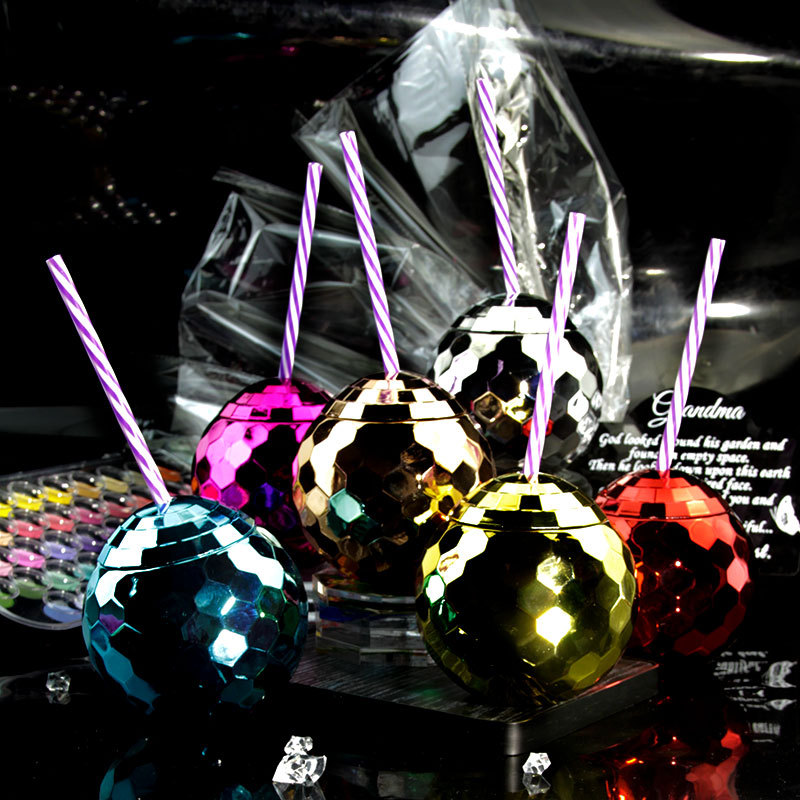 Transfronterizos discoteca galvanizado bola desechable PET tazas de agua bar patio fiesta tazas de plástico al por mayor