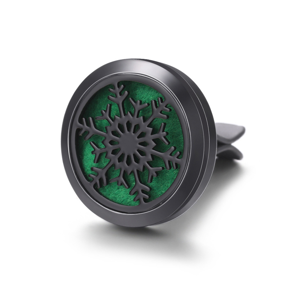 pistola de acero inoxidable negro hueco coche ventilación abrazadera de automóvil perfume árbol de vida automóvil perfume caja de difusión de perfume