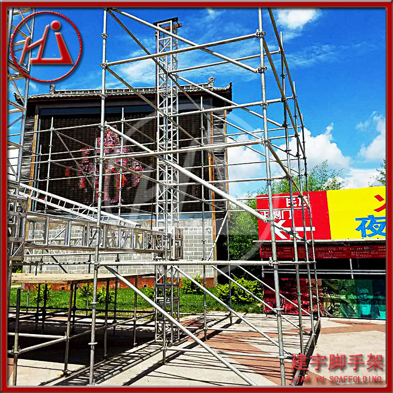 广东脚手架基地 Ringlock盘扣式脚手架 镀锌钢管雷亚管舞台搭建架