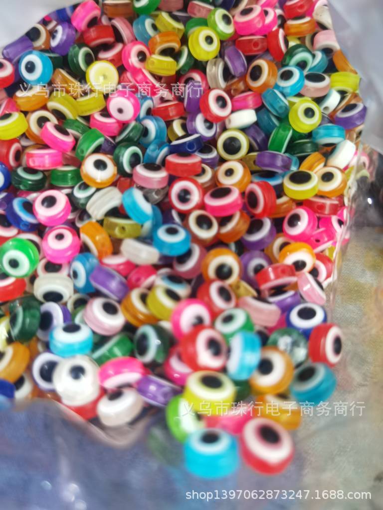 Perlas de ojos planos de resina 6-10MM, accesorios DIY al por mayor