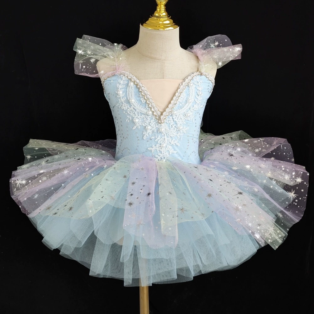 Детская юбка для танцев Люи балетная девушка Маленький лебедь танцевальный костюм красочный детский сад
