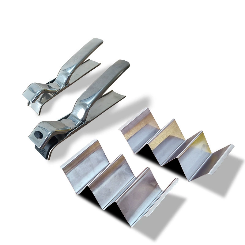 Cross-border spot stainless steel anti-scald clip kitchen household plate lift stainless steel pancake rack burrito rack